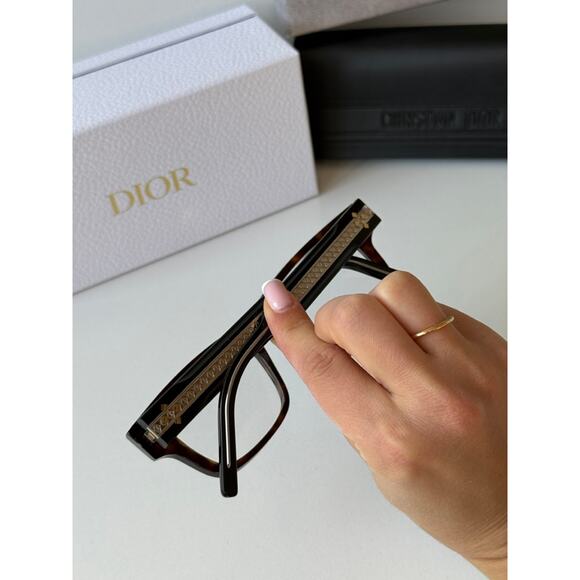 Copied - NEW Dior CD DiamondO S3I Eyeglasses Frames in Brown $640 - Picture 8 of 8